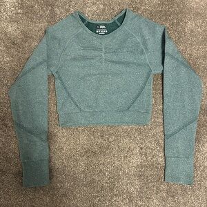 Hot Miami Styles Seamless Long Sleeve Crop Top